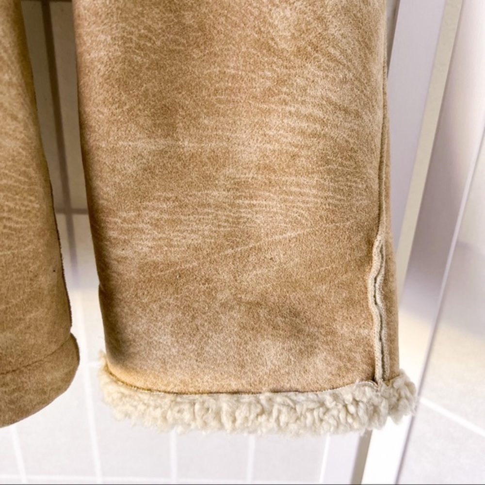 BRAETAN Tan Cozy Sherpa Lined Faux Shearling Zip Up Coat - Picture 7 of 8